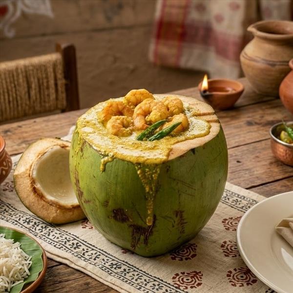 Daab Chingri Shorshe- Spicy