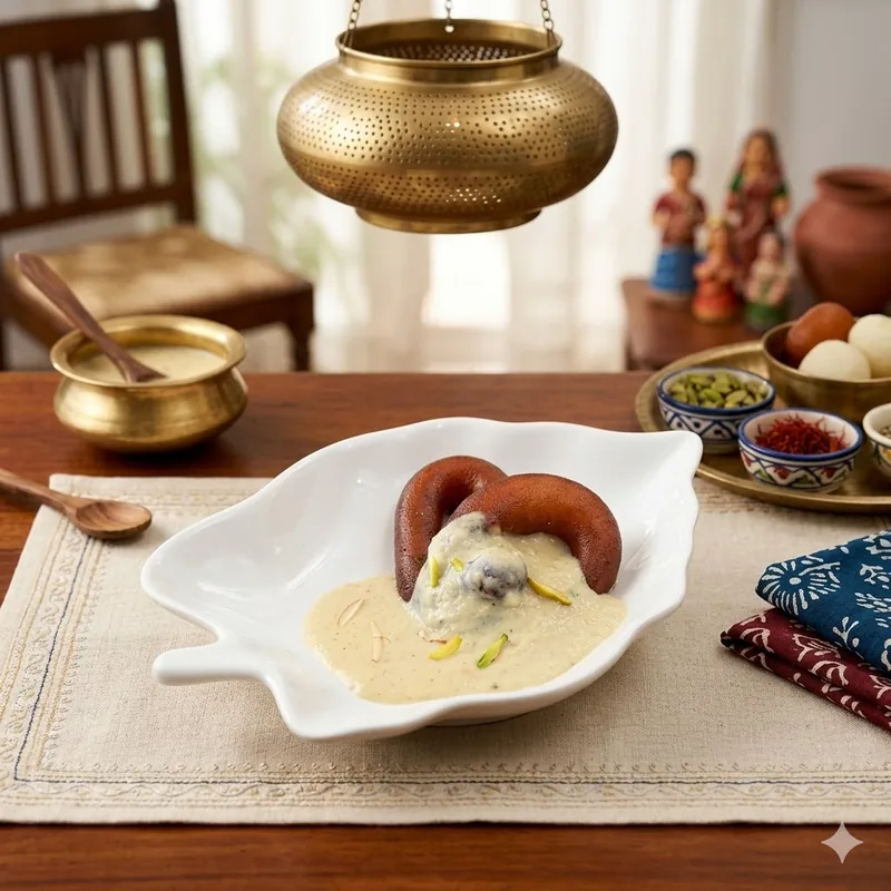 Chhanna Jilipi with Rabri